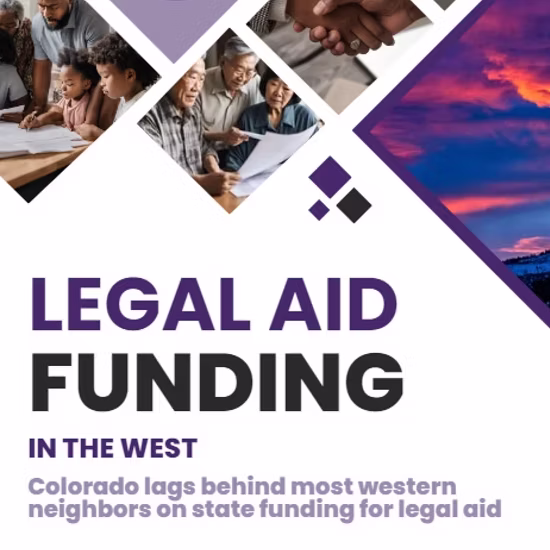 Legal Aid Funding in the west Report cover