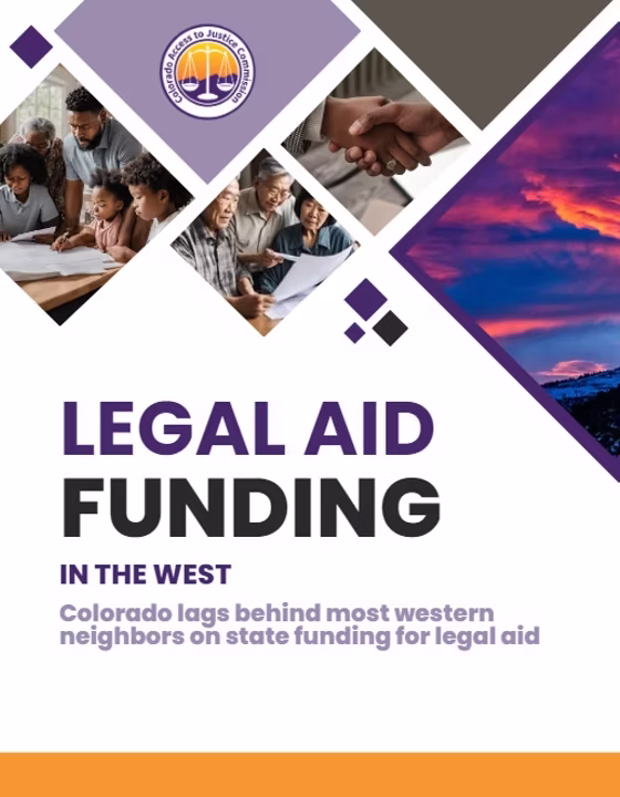 Legal Aid Funding in the West Report cover